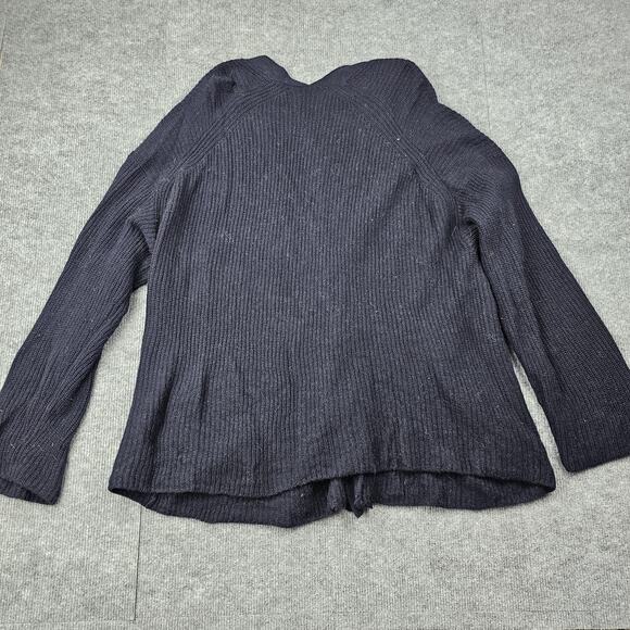 Vince Sweater Womens 3X Navy Wool Cashmere Cardigan Button Front Ribbed Knit - Picture 5 of 5